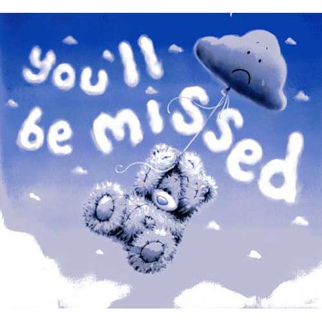 Leaving Me to You Bear Card £1.95